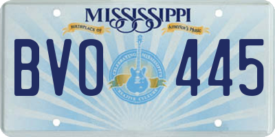 MS license plate BVO445