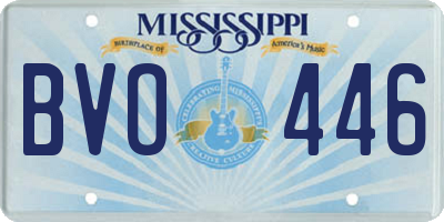 MS license plate BVO446