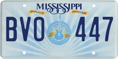 MS license plate BVO447