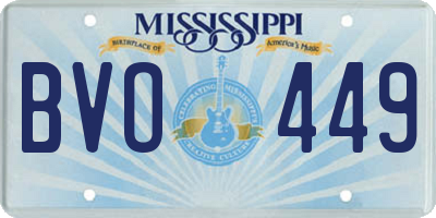 MS license plate BVO449