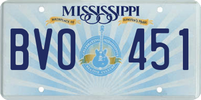 MS license plate BVO451