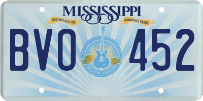 MS license plate BVO452