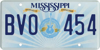 MS license plate BVO454