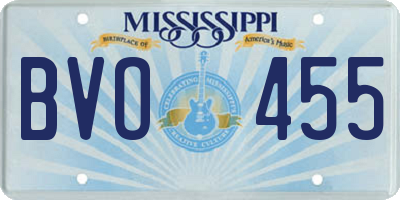 MS license plate BVO455