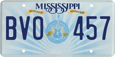 MS license plate BVO457