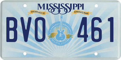MS license plate BVO461