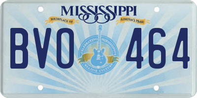 MS license plate BVO464