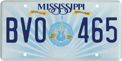 MS license plate BVO465