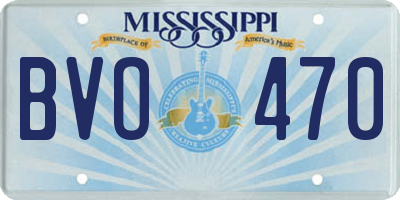 MS license plate BVO470