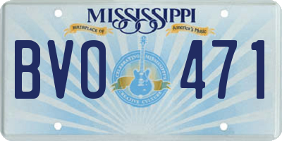 MS license plate BVO471
