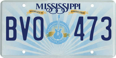 MS license plate BVO473