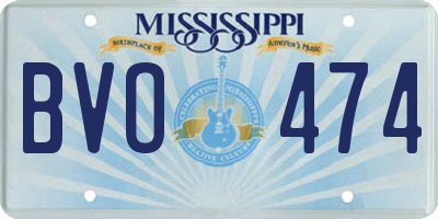 MS license plate BVO474