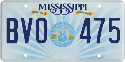 MS license plate BVO475