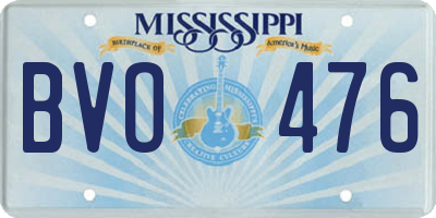 MS license plate BVO476