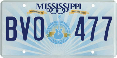 MS license plate BVO477