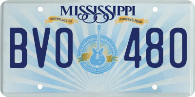 MS license plate BVO480
