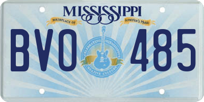 MS license plate BVO485