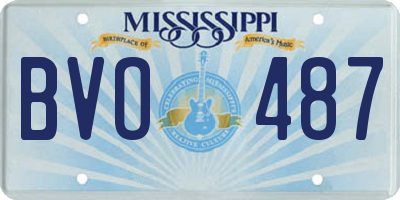 MS license plate BVO487