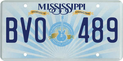 MS license plate BVO489