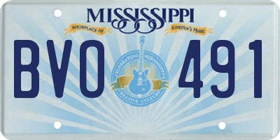MS license plate BVO491