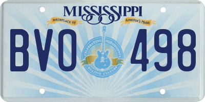 MS license plate BVO498