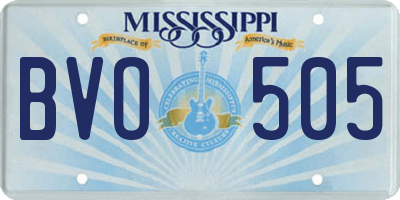 MS license plate BVO505
