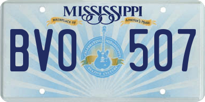 MS license plate BVO507