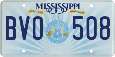 MS license plate BVO508