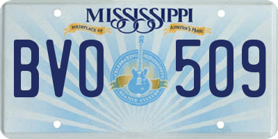 MS license plate BVO509
