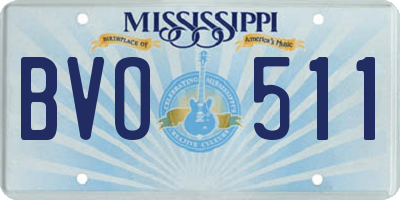 MS license plate BVO511
