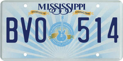 MS license plate BVO514