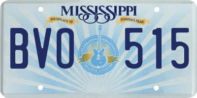 MS license plate BVO515