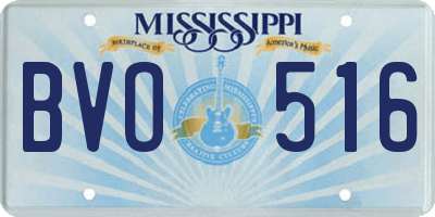MS license plate BVO516
