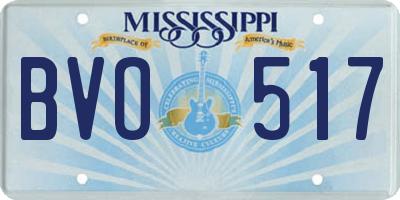 MS license plate BVO517