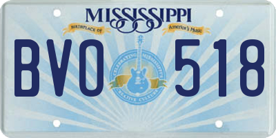 MS license plate BVO518