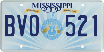 MS license plate BVO521