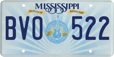 MS license plate BVO522
