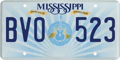 MS license plate BVO523