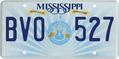 MS license plate BVO527