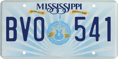 MS license plate BVO541