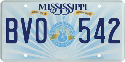 MS license plate BVO542