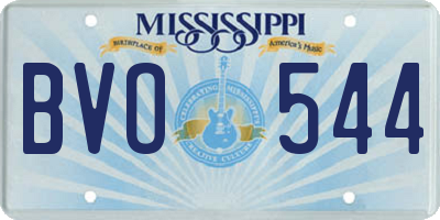 MS license plate BVO544