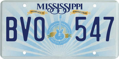 MS license plate BVO547