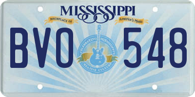 MS license plate BVO548