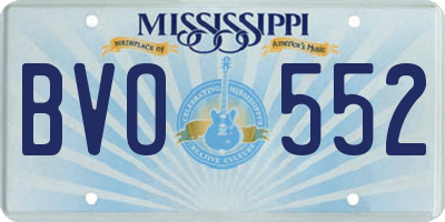 MS license plate BVO552