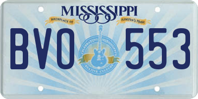 MS license plate BVO553