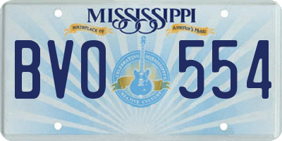 MS license plate BVO554