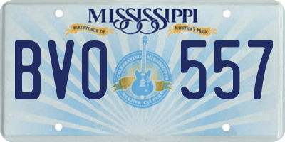 MS license plate BVO557
