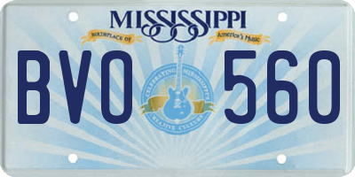 MS license plate BVO560