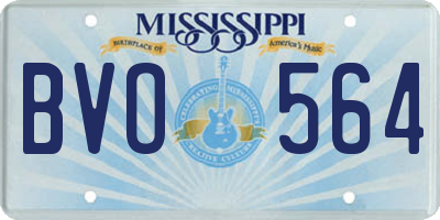 MS license plate BVO564